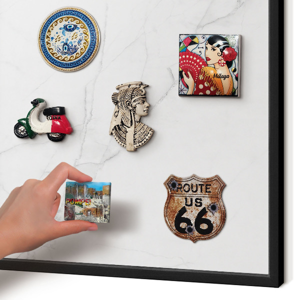 Panou magnetic mural decorativ cadru negru Model de marmură