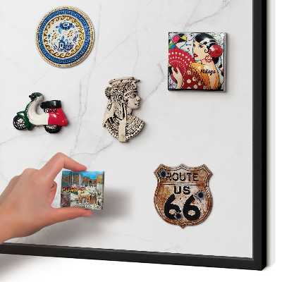 Panou magnetic mural decorativ cadru negru Model de marmură
