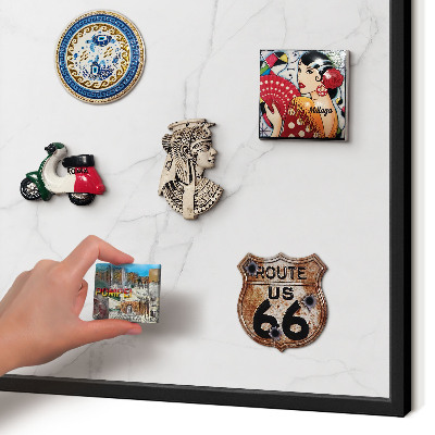 Panou magnetic mural decorativ cadru negru Model de marmură