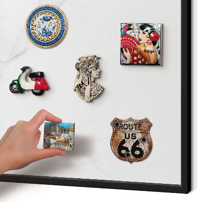 Panou magnetic mural decorativ cadru negru Model de marmură