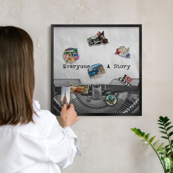 Panou magnetic mural decorativ cadru negru Mașină de epocă
