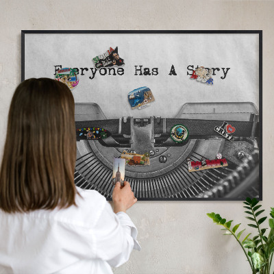 Panou magnetic mural decorativ cadru negru Mașină de epocă