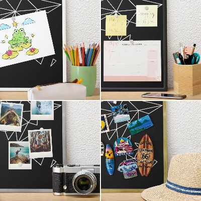 Tablă metalică pentru magneți din călătorii în cadru negru Harta lumii