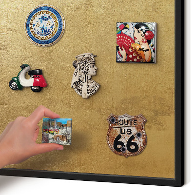 Panou magnetic mural decorativ cadru negru Textură galbenă