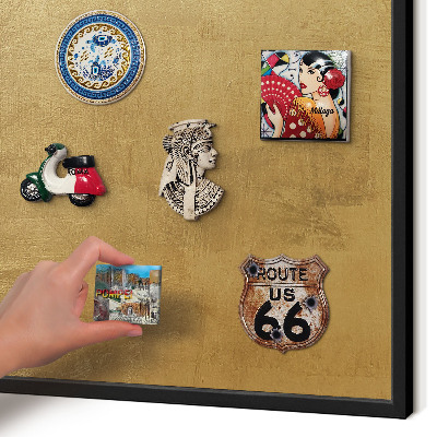Panou magnetic mural decorativ cadru negru Textură galbenă