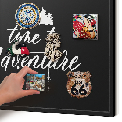 Panou magnetic mural decorativ cadru negru Aventura te așteaptă