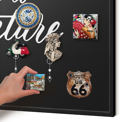 Panou magnetic mural decorativ cadru negru Aventura te așteaptă