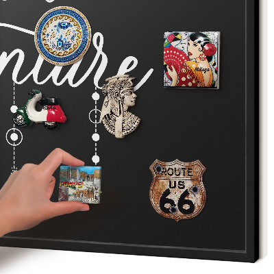 Panou magnetic mural decorativ cadru negru Aventura te așteaptă