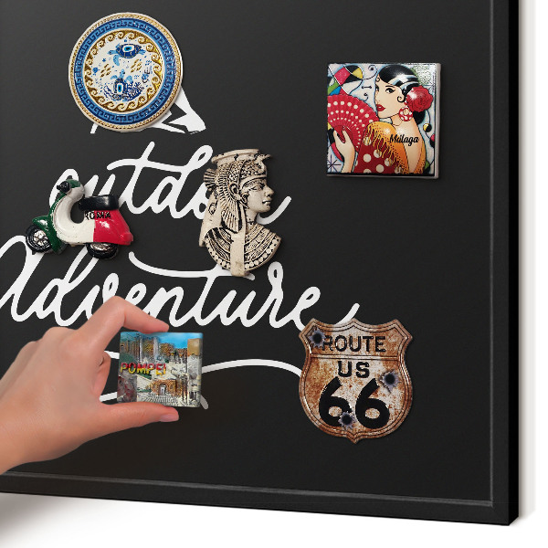 Panou magnetic mural decorativ cadru negru Aventură în aer liber