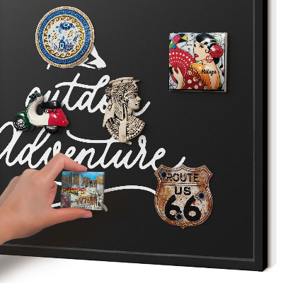 Panou magnetic mural decorativ cadru negru Aventură în aer liber