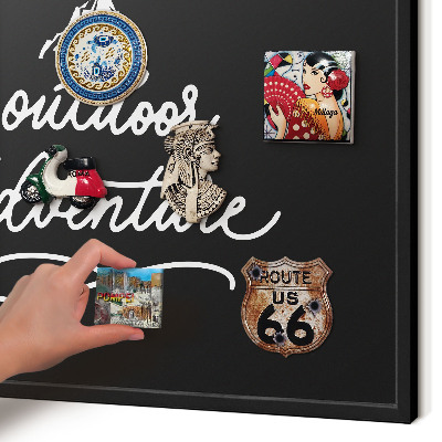 Panou magnetic mural decorativ cadru negru Aventură în aer liber