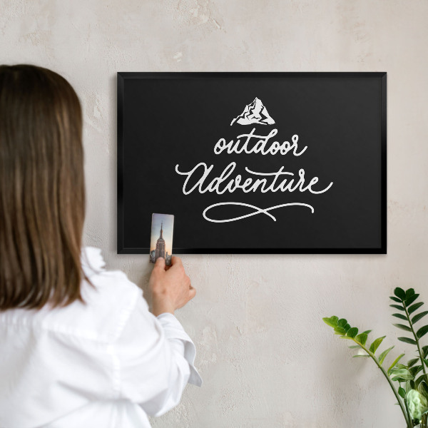 Panou magnetic mural decorativ cadru negru Aventură în aer liber