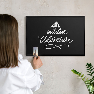 Panou magnetic mural decorativ cadru negru Aventură în aer liber
