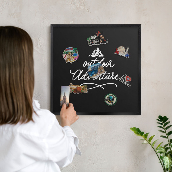 Panou magnetic mural decorativ cadru negru Aventură în aer liber