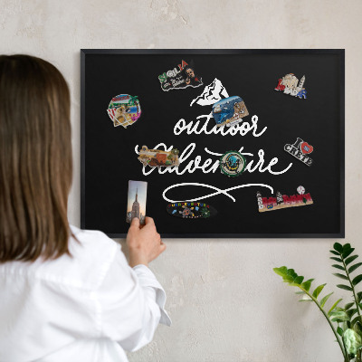 Panou magnetic mural decorativ cadru negru Aventură în aer liber