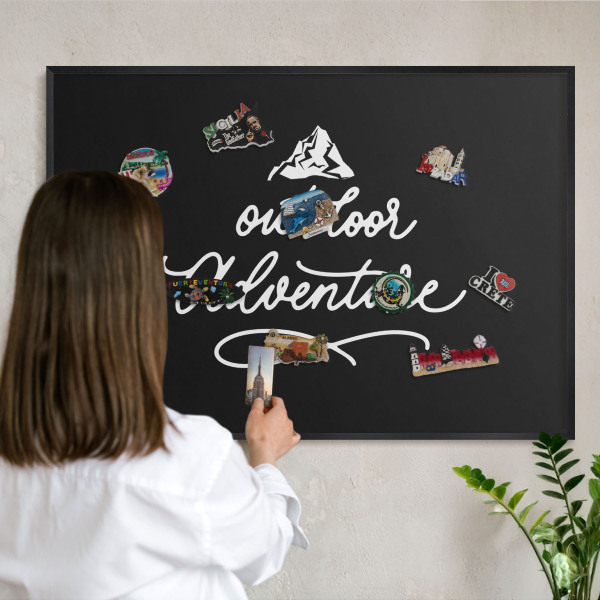 Panou magnetic mural decorativ cadru negru Aventură în aer liber