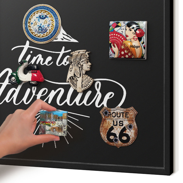 Panou magnetic mural decorativ cadru negru Timp de aventură