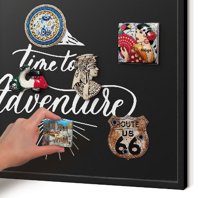 Panou magnetic mural decorativ cadru negru Timp de aventură