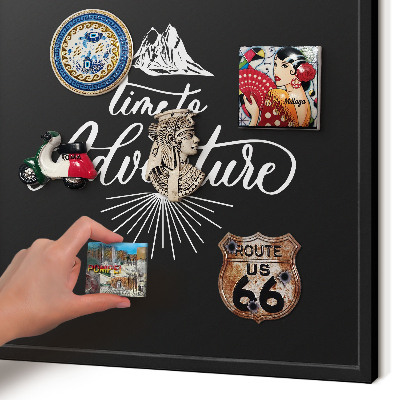 Panou magnetic mural decorativ cadru negru Timp de aventură