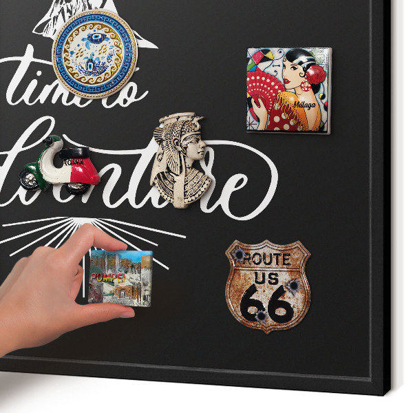 Panou magnetic mural decorativ cadru negru Timp de aventură