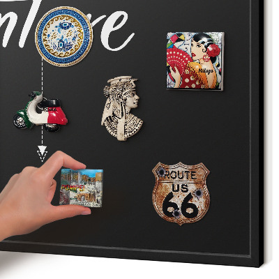 Panou magnetic mural decorativ cadru negru Aventura te așteaptă