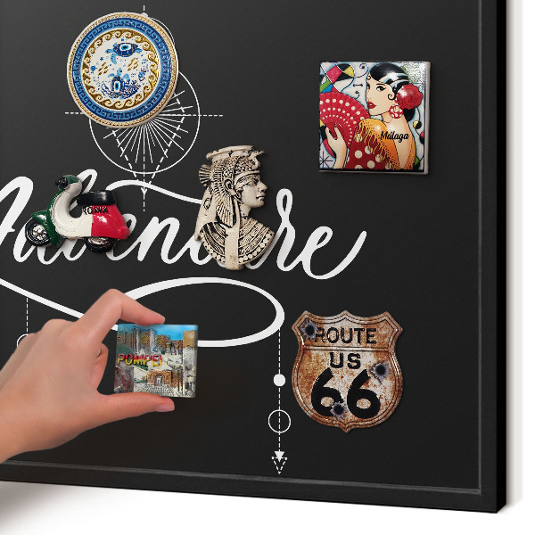 Panou magnetic mural decorativ cadru negru Inspirație de călătorie