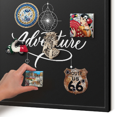 Panou magnetic mural decorativ cadru negru Inspirație de călătorie