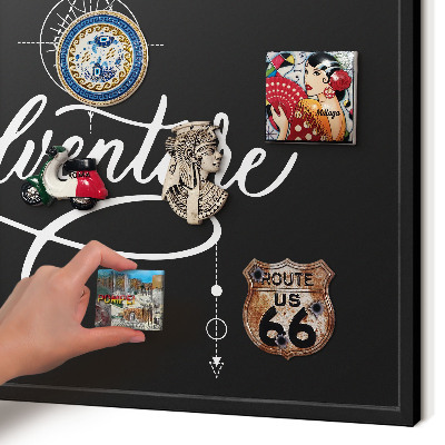 Panou magnetic mural decorativ cadru negru Inspirație de călătorie