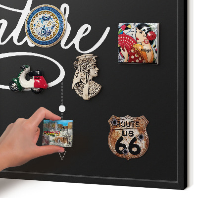 Panou magnetic mural decorativ cadru negru Inspirație de călătorie