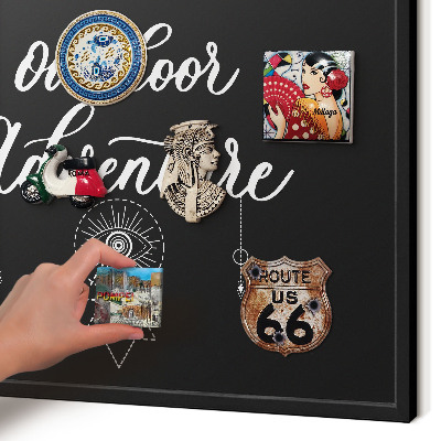Panou magnetic mural decorativ cadru negru Aventură în aer liber