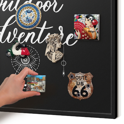 Panou magnetic mural decorativ cadru negru Aventură în aer liber