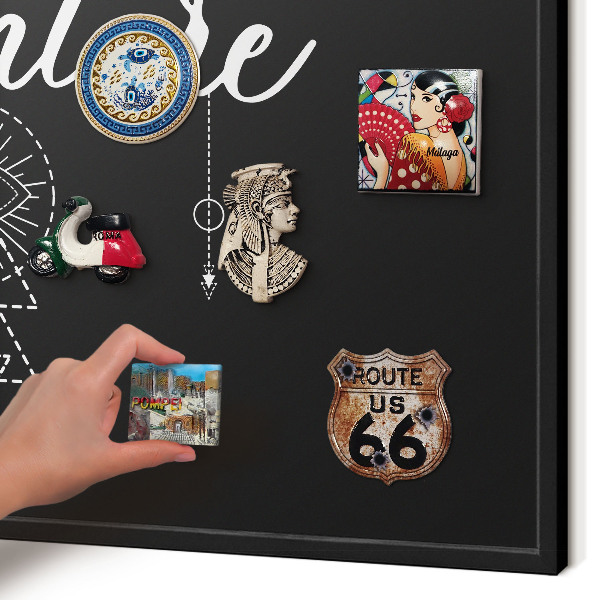 Panou magnetic mural decorativ cadru negru Aventură în aer liber