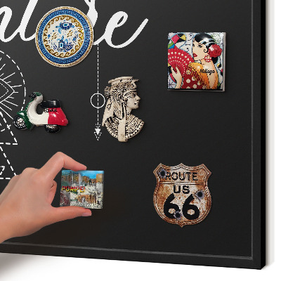 Panou magnetic mural decorativ cadru negru Aventură în aer liber