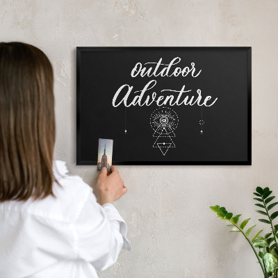 Panou magnetic mural decorativ cadru negru Aventură în aer liber