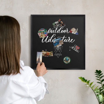 Panou magnetic mural decorativ cadru negru Aventură în aer liber