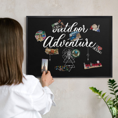 Panou magnetic mural decorativ cadru negru Aventură în aer liber