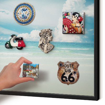 Panou magnetic mural decorativ cadru negru Armonie maritimă