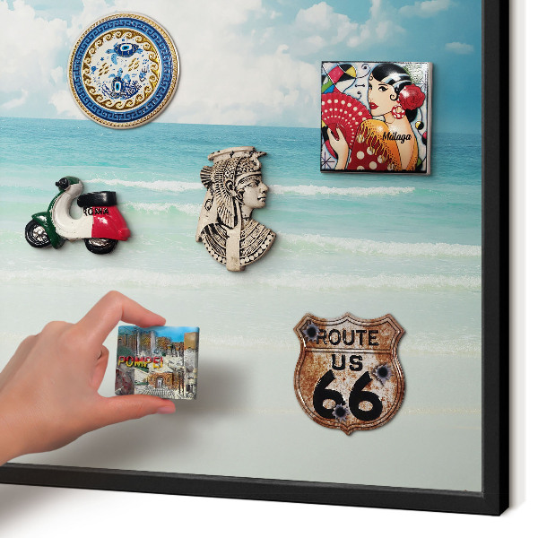 Panou magnetic mural decorativ cadru negru Armonie maritimă