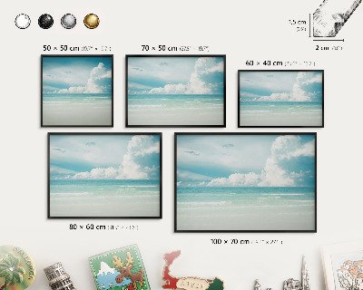 Panou magnetic mural decorativ cadru negru Armonie maritimă