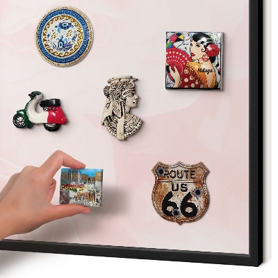 Panou magnetic mural decorativ cadru negru Roz delicat