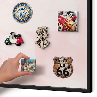 Panou magnetic mural decorativ cadru negru Roz delicat