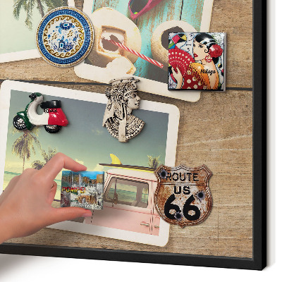 Panou magnetic mural decorativ cadru negru Nostalgie de sărbători