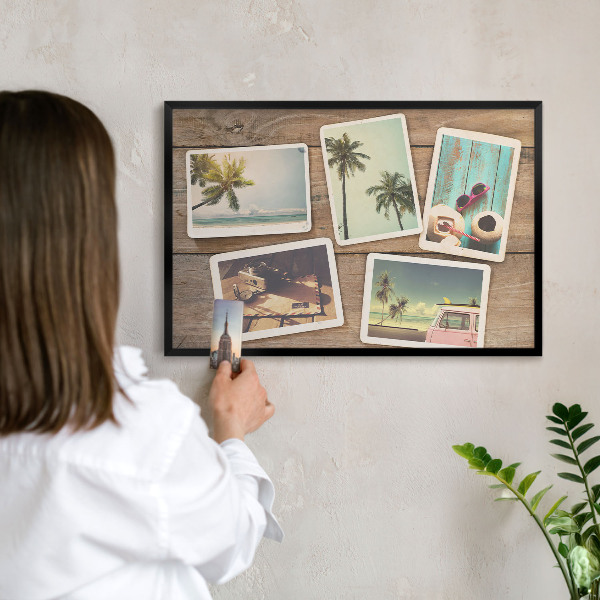 Panou magnetic mural decorativ cadru negru Nostalgie de sărbători