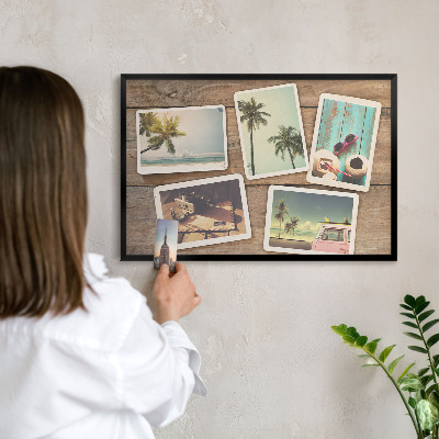 Panou magnetic mural decorativ cadru negru Nostalgie de sărbători