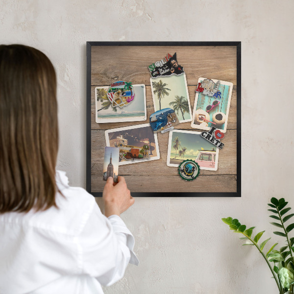 Panou magnetic mural decorativ cadru negru Nostalgie de sărbători