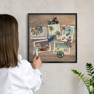 Panou magnetic mural decorativ cadru negru Nostalgie de sărbători