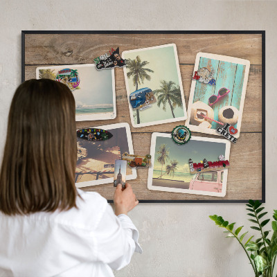 Panou magnetic mural decorativ cadru negru Nostalgie de sărbători
