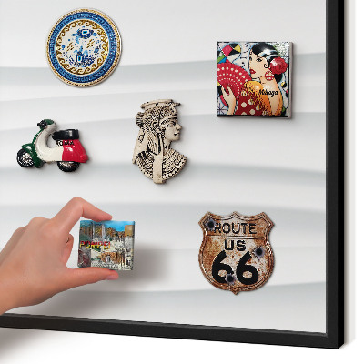 Panou magnetic mural decorativ cadru negru Valuri albe