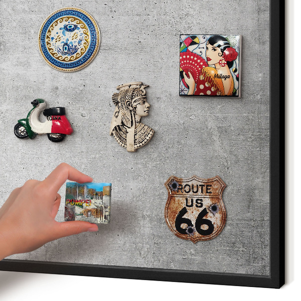 Panou magnetic mural decorativ cadru negru Model de beton