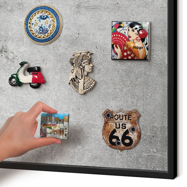 Panou magnetic mural decorativ cadru negru Model de beton